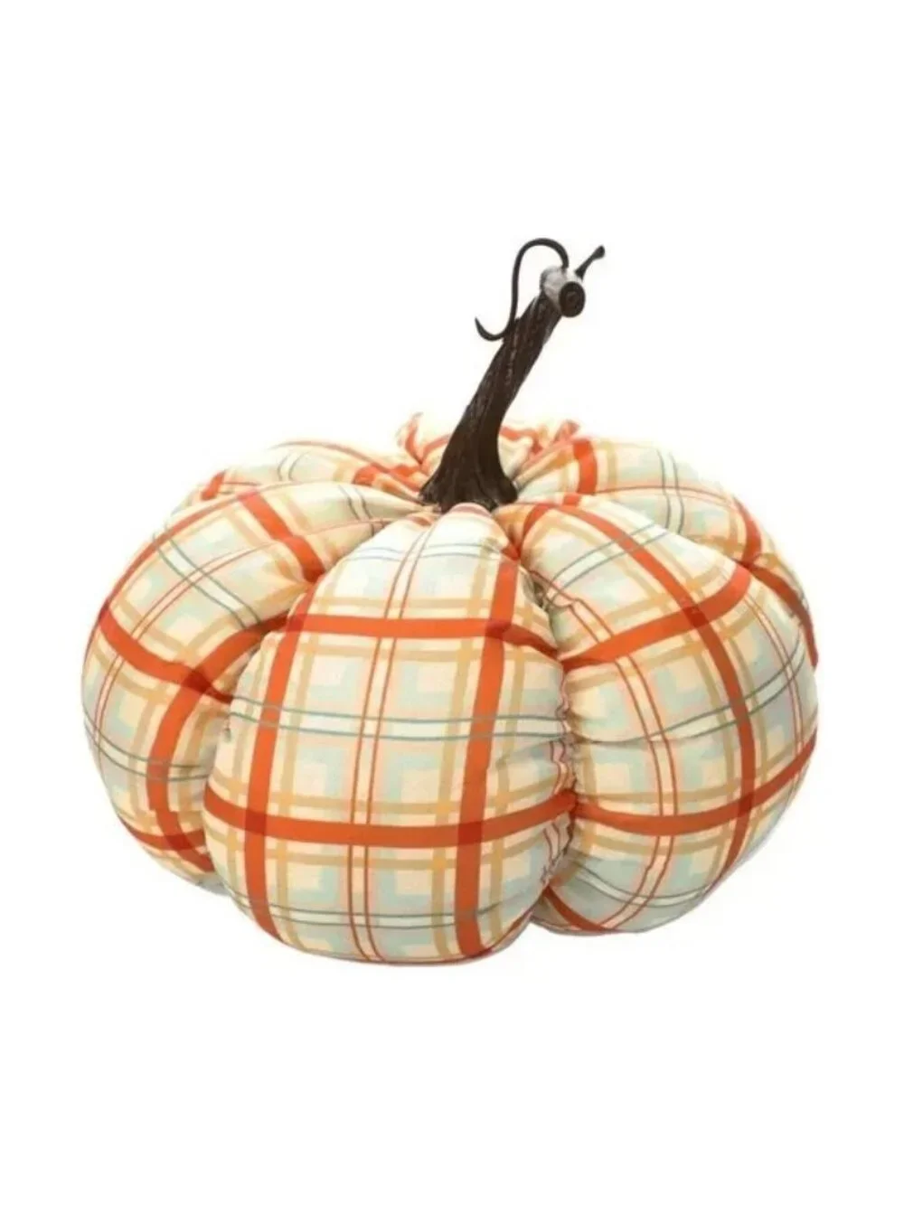 Fall Pumpkins Fabric Stuffed Decor Set Of 3 Multicolor 6